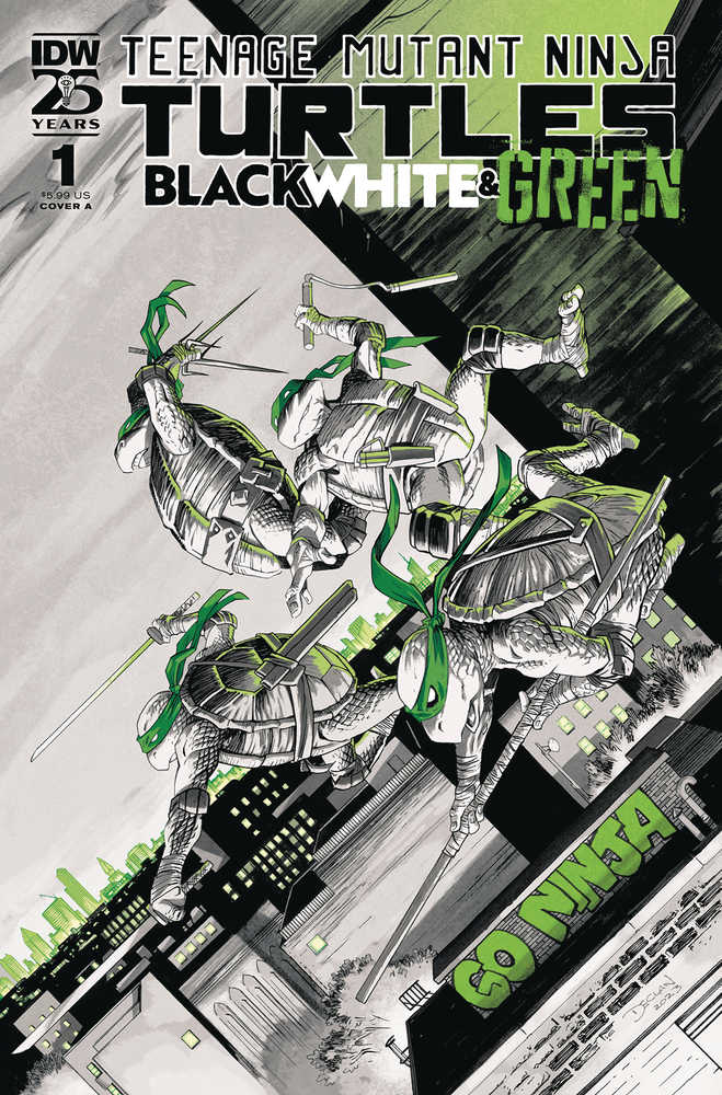Teenage Mutant Ninja Turtles Black White & Green #1 Cover A Shalvey