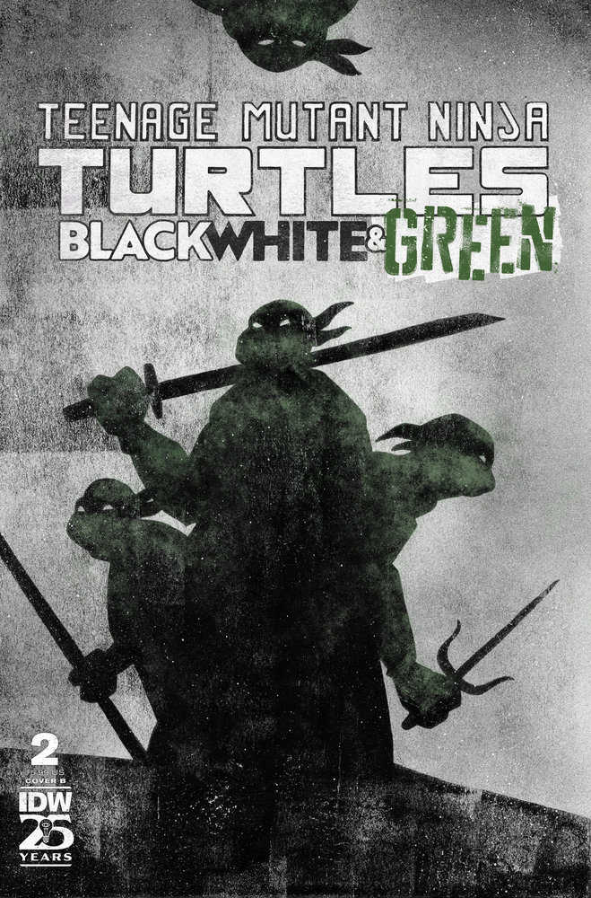 Teenage Mutant Ninja Turtles Black White & Green #2 Cover B Love