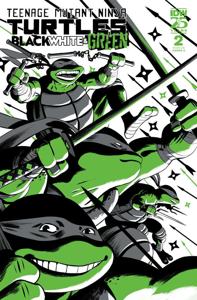 Teenage Mutant Ninja Turtles Black White & Green #2 Cover A Rodriguez
