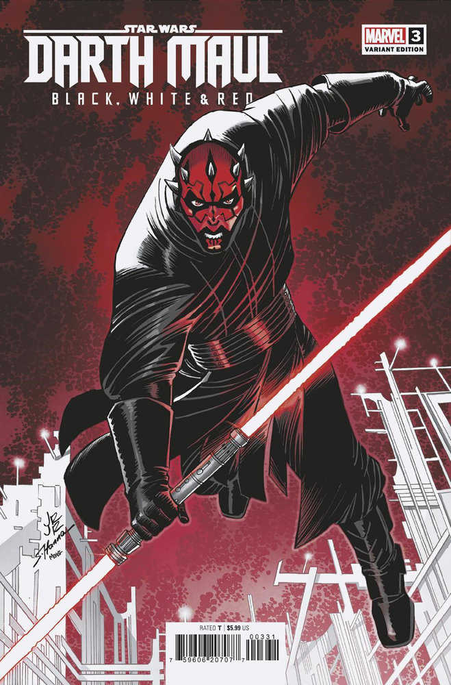 Star Wars Darth Maul Black White & Red #3 (Of 4) Romita Jr V
