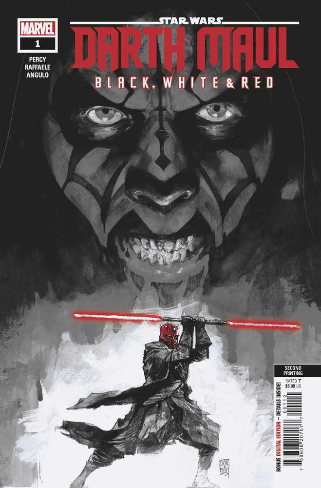 Star Wars Darth Maul Black White & Red #1 (Of 4) 2nd Print Variant