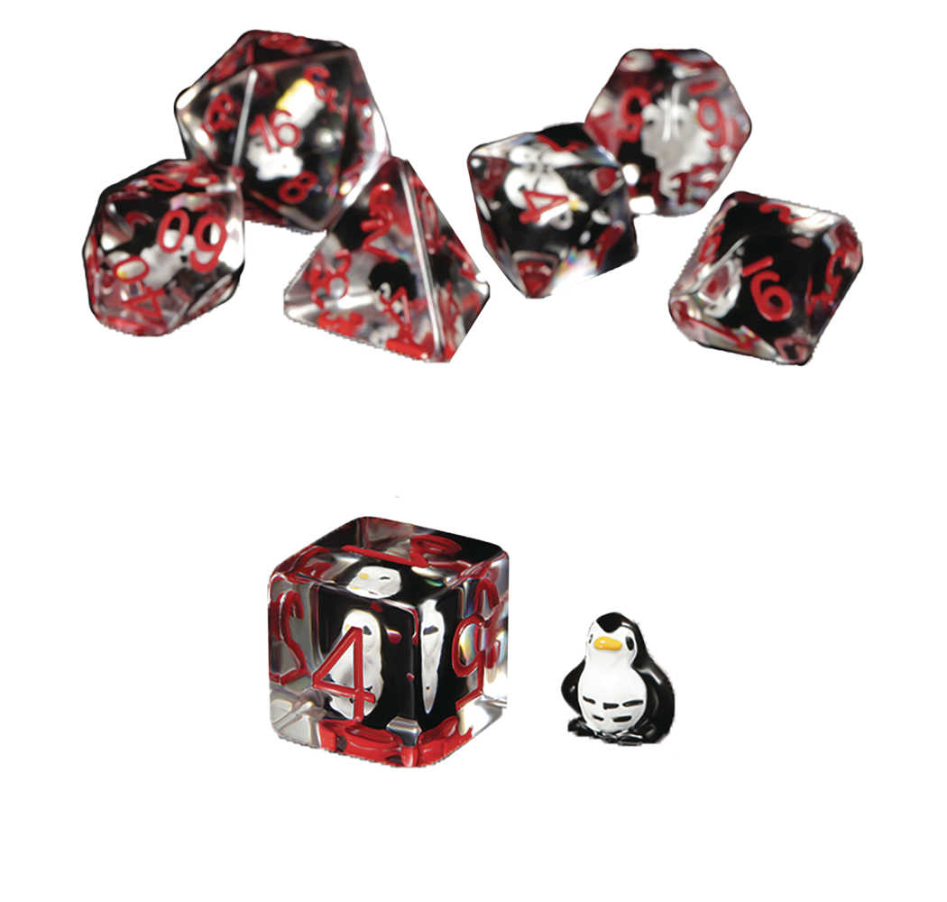 Resin Dice Penguin 7pc Set