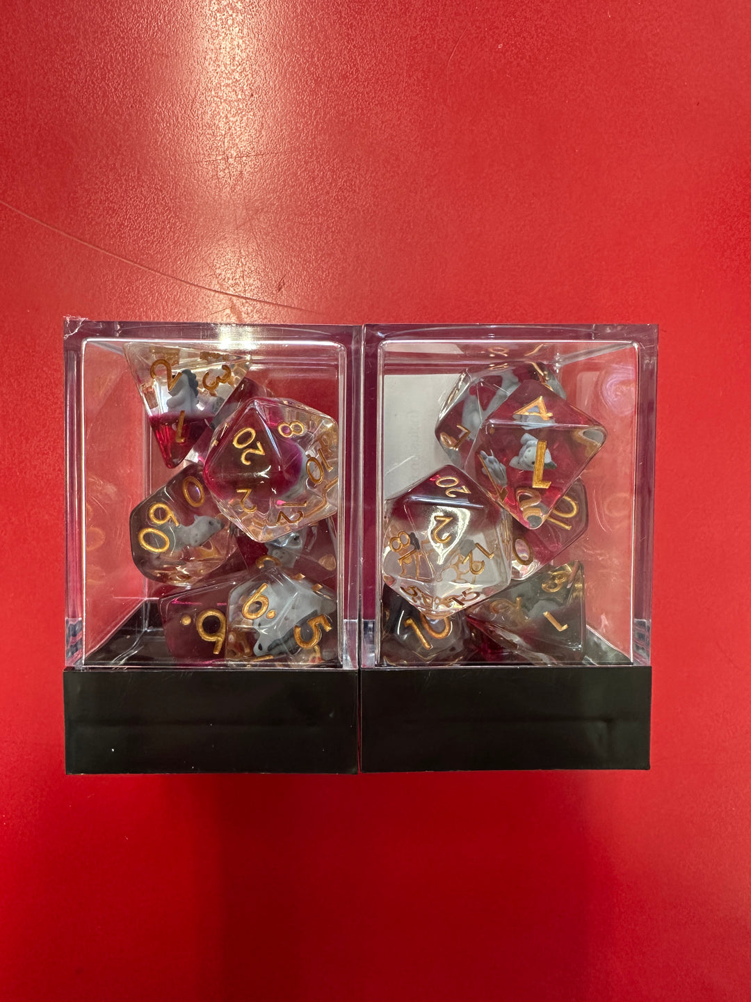 Blue Dinosaurs Filled/inclusion Dice Set