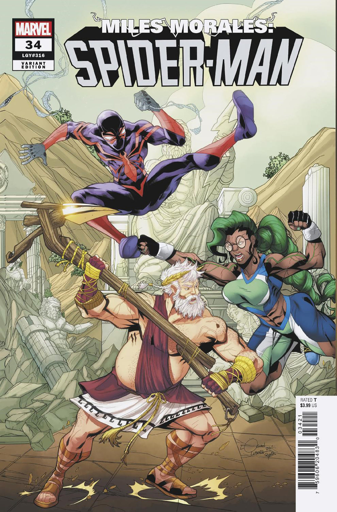 Miles Morales Spider-Man #34 Logan Lubera 5-Part Connecting Variant
