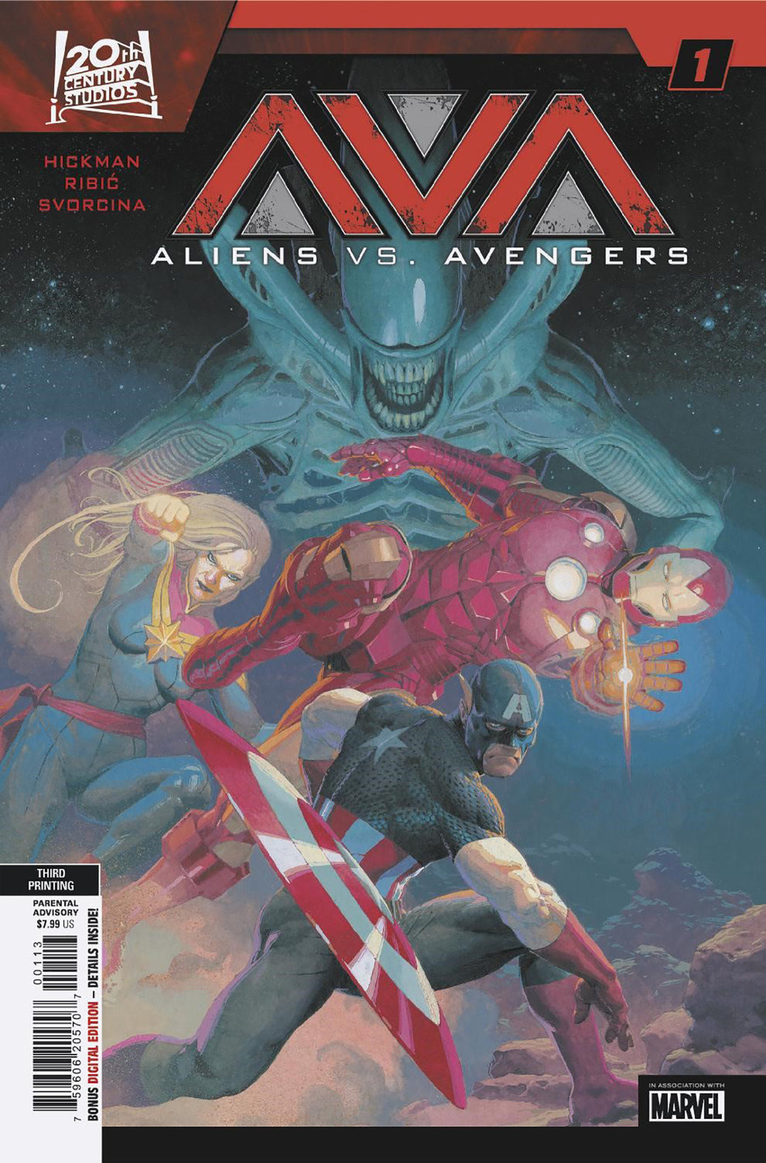 Aliens vs Avengers #1 (Of 4) 3RD Printing Esad Ribic Variant
