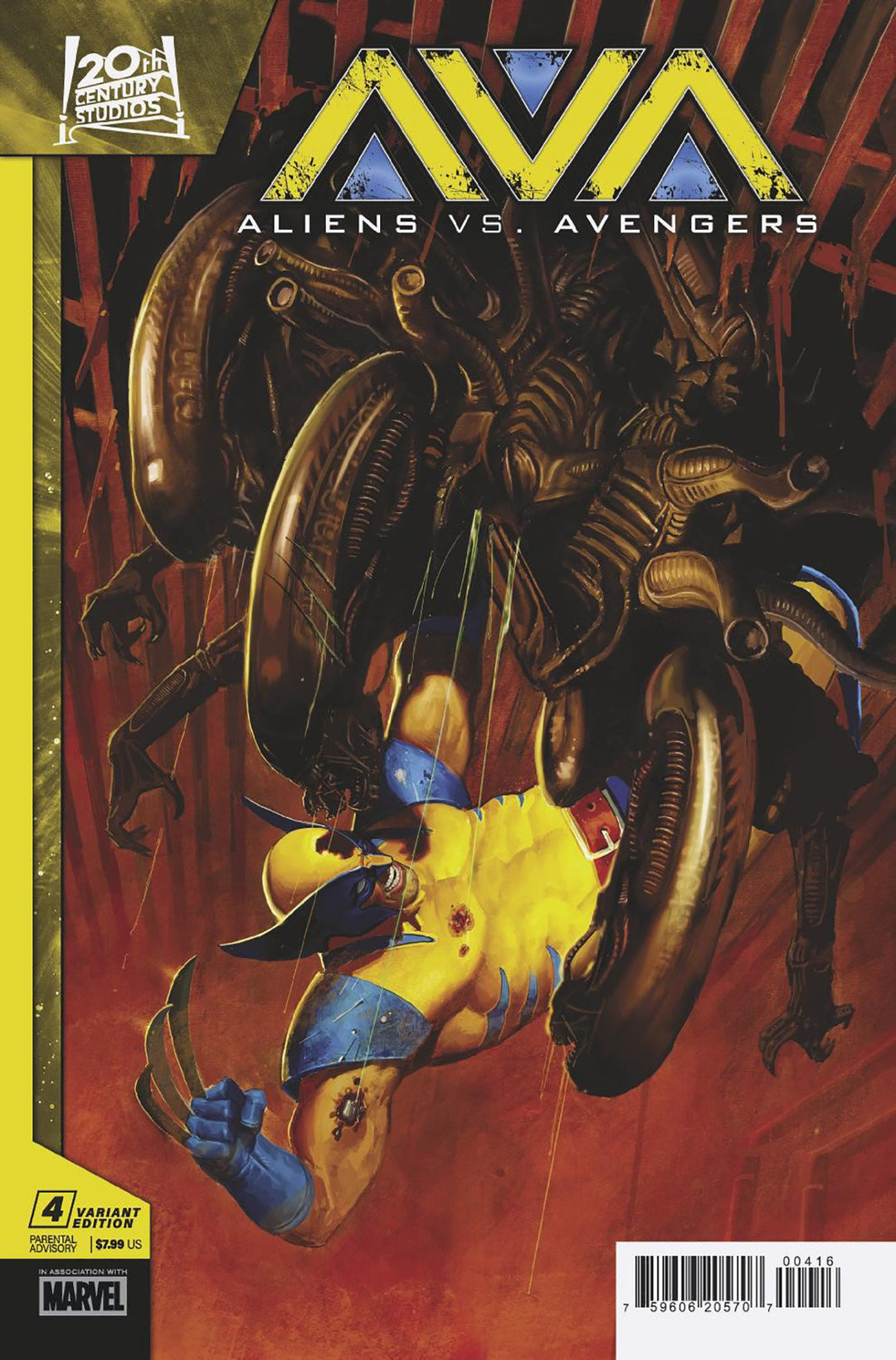 Aliens vs Avengers #4 25 Copy E M Gist Variant