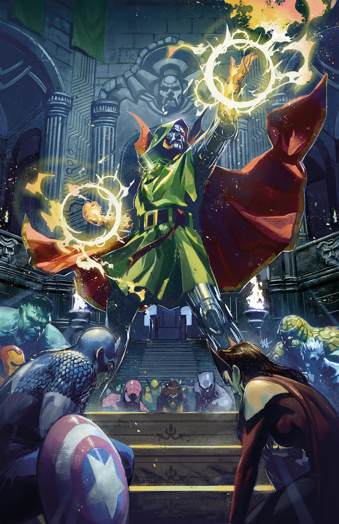 One World Under Doom #1 50 Copy Ben Harvey Full Art Variant