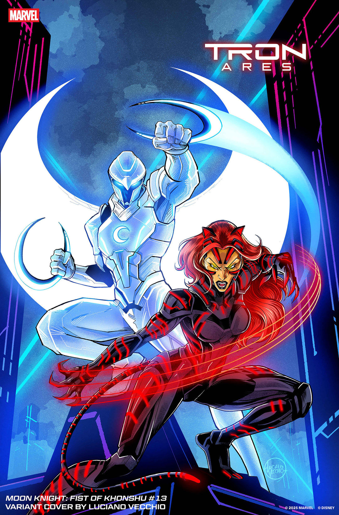 Moon Knight Fist Of Khonshu #13 Luciano Vecchio Tron Ares Variant
