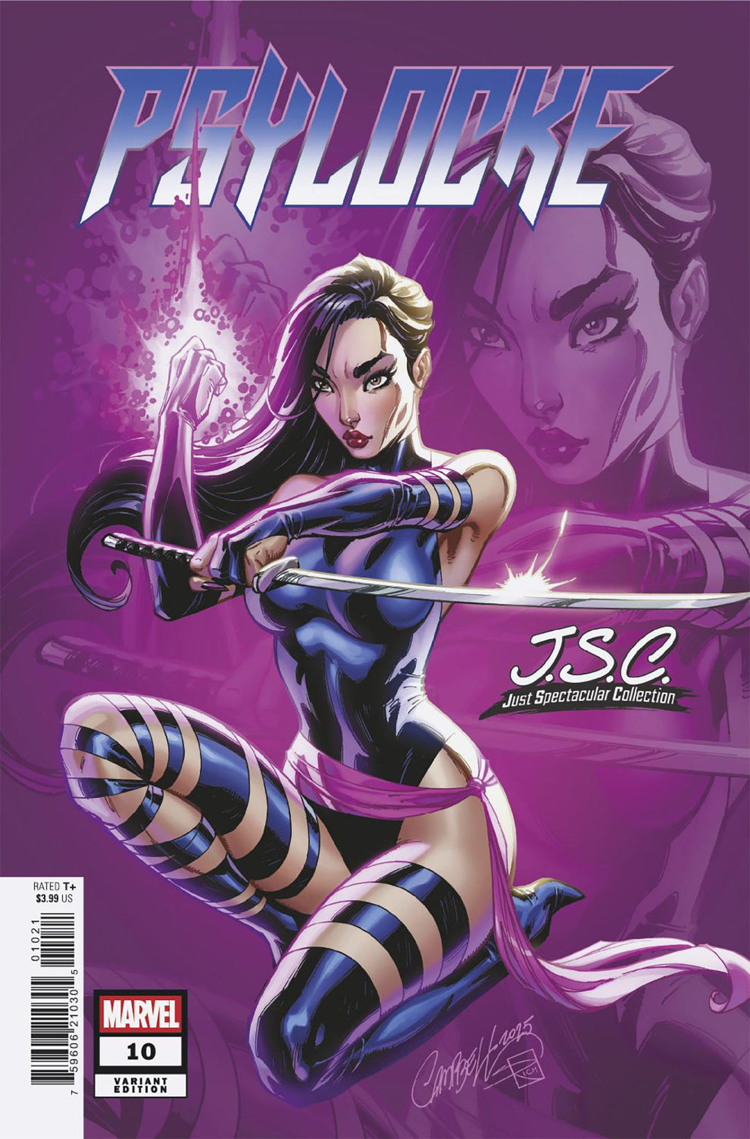 Psylocke #10 J Scott Campbell Just Spectacular Collection Variant