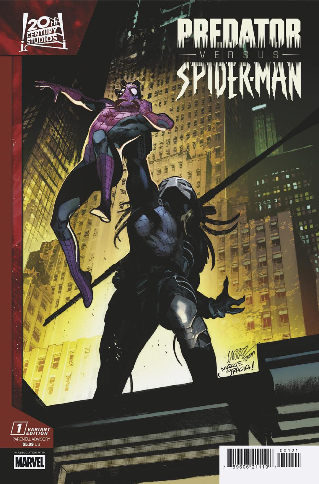 Predator vs Spider-Man #1 Pepe Larraz Promo Art Variant