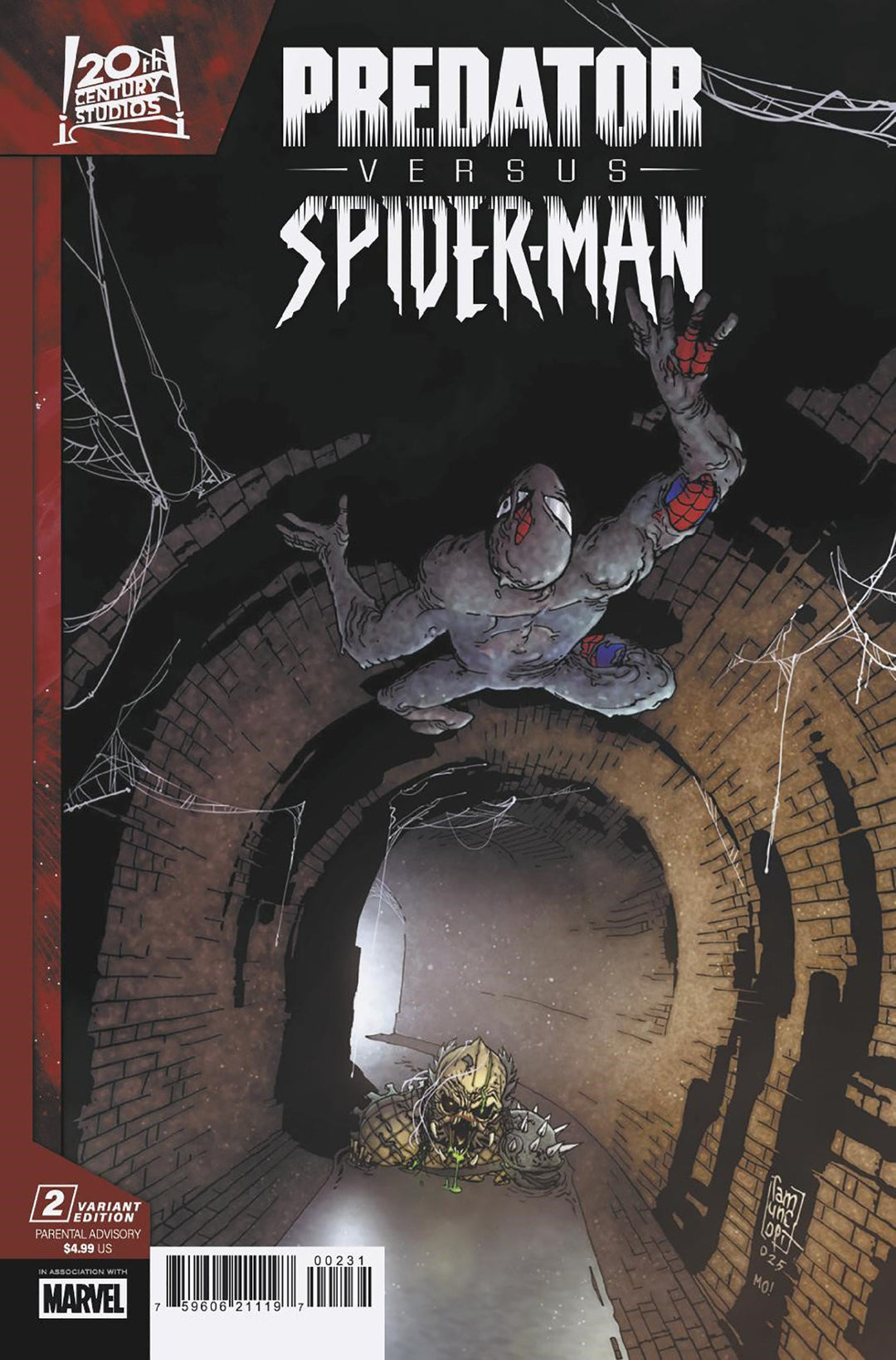 Predator vs Spider-Man #2 Giuseppe Camuncoli Variant