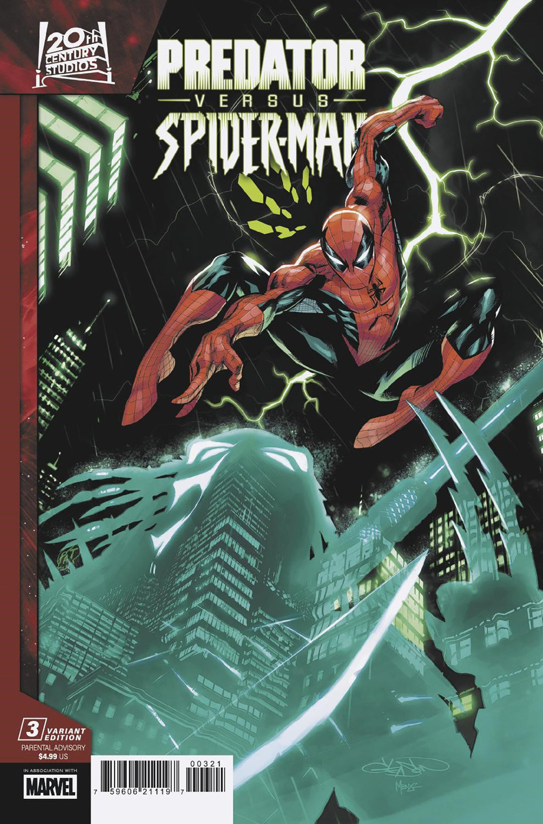 Predator vs Spider-Man #3 Patrick Gleason Variant