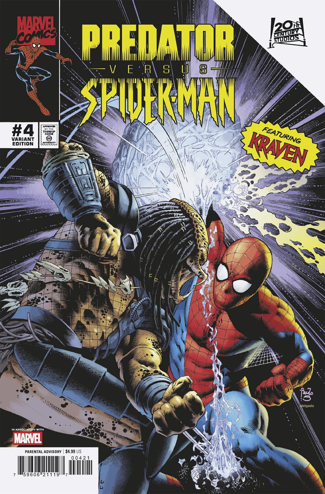 Predator vs Spider-Man #4 Paulo Siqueira Variant