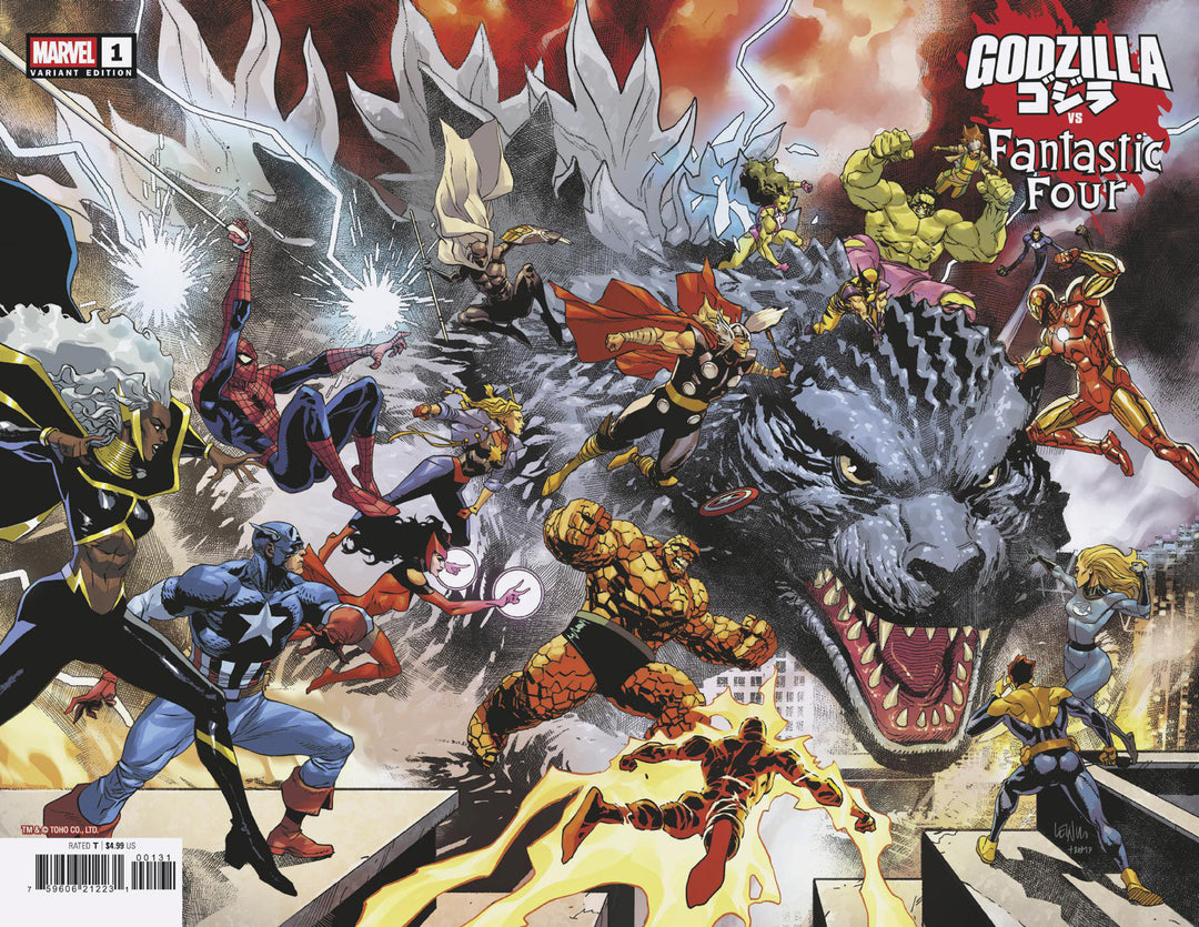 Godzilla vs Fantastic Four #1 Leinil Yu Wraparound Variant