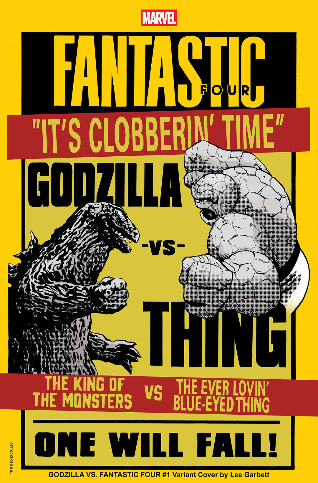 Godzilla vs Fantastic Four #1 Lee Garbett Versus Variant