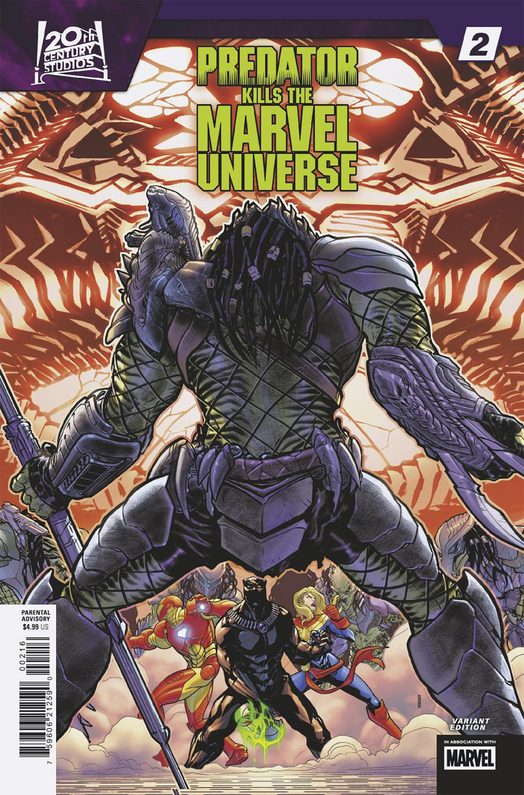 Predator Kills The Marvel Universe #2 25 Copy David Baldeon Variant