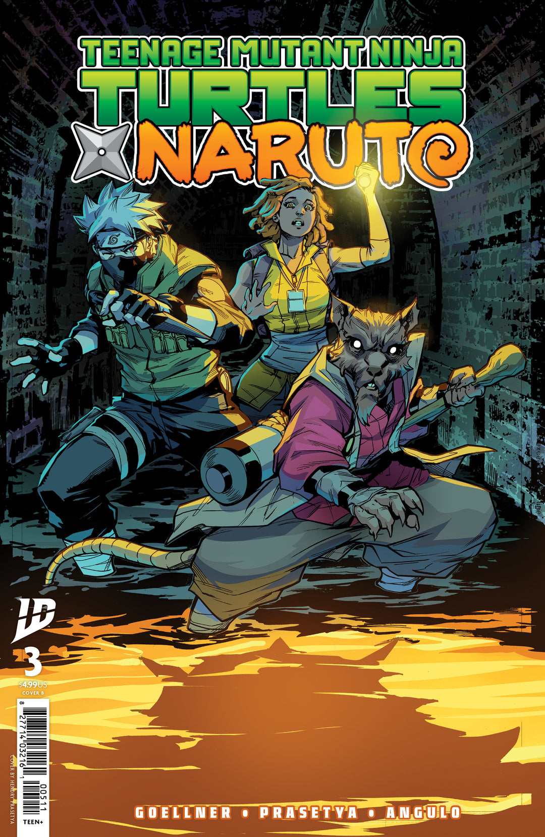 Teenage Mutant Ninja Turtles X Naruto #3 Cover B Prasetya