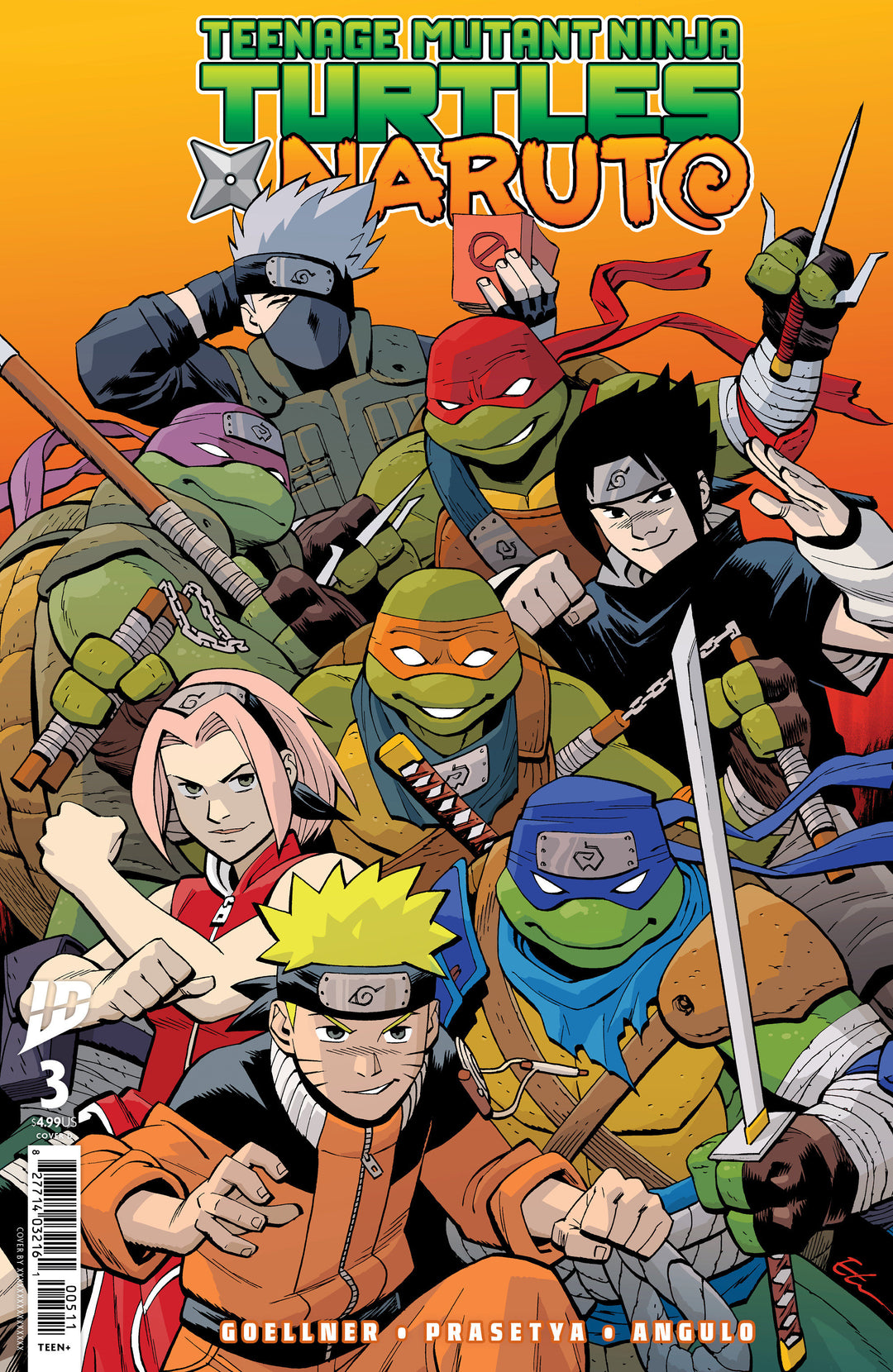 Teenage Mutant Ninja Turtles X Naruto #3 Cover D Young