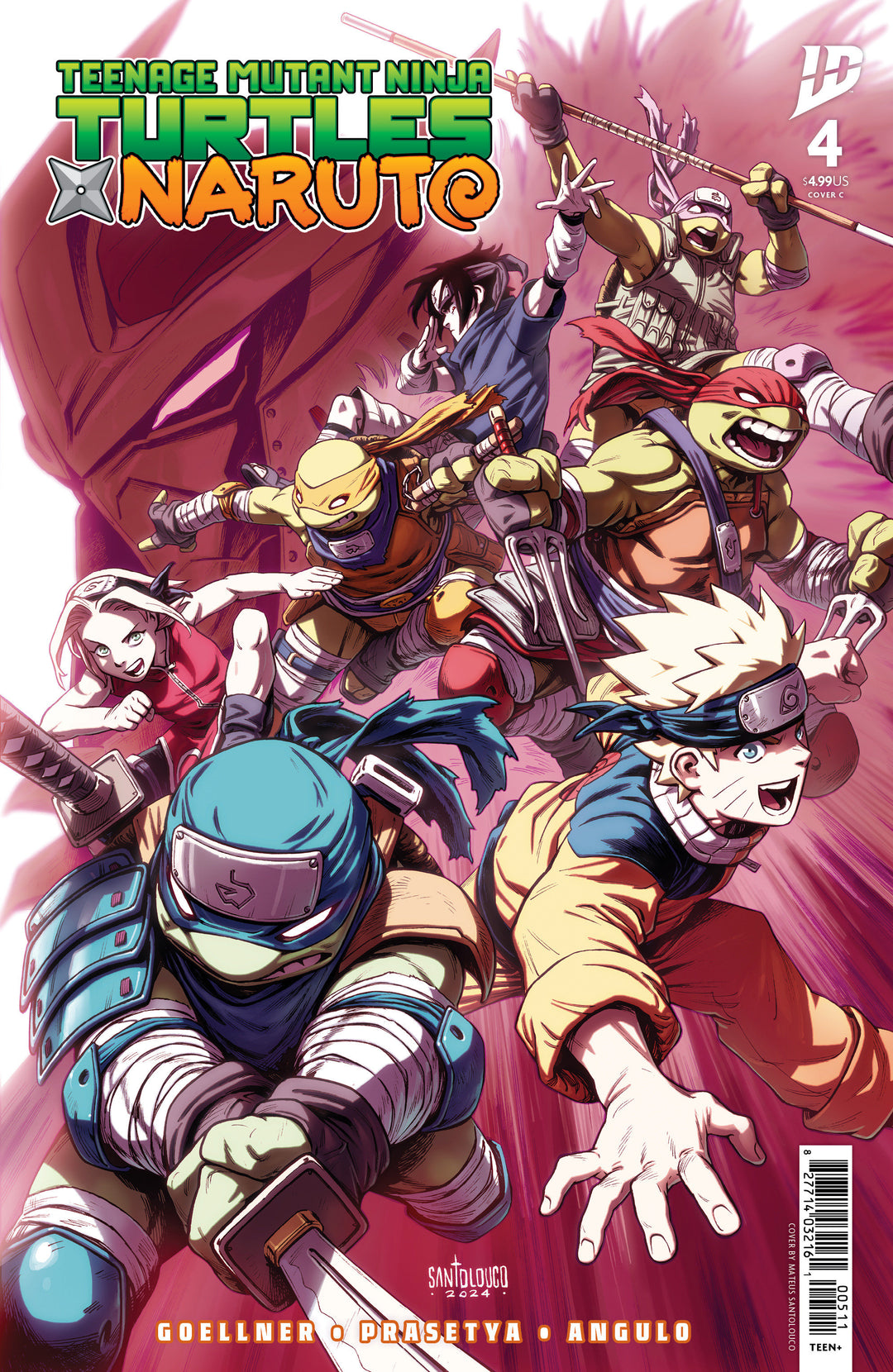 Teenage Mutant Ninja Turtles X Naruto #4 Cover C Santolouco