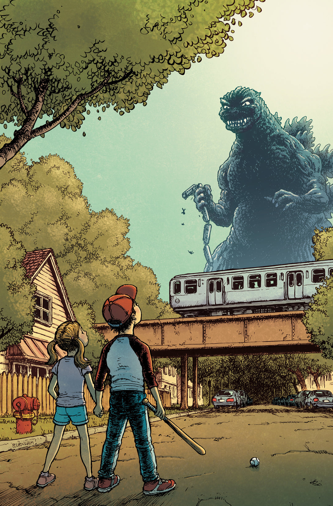 Godzilla vs America Chicago #1 50 Copy Burnham Variant Edition
