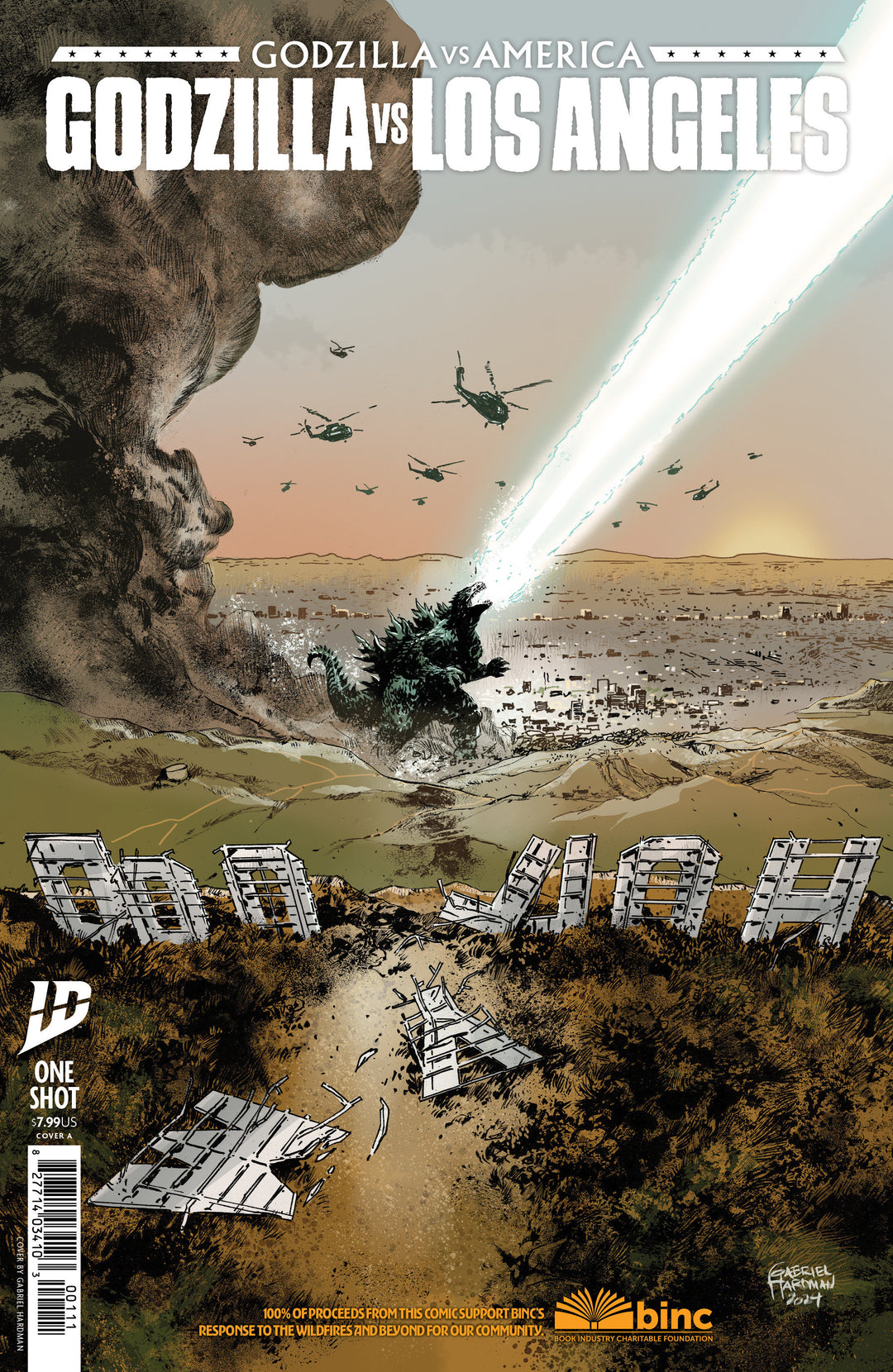 Godzilla vs America Los Angeles Cover A Hardman