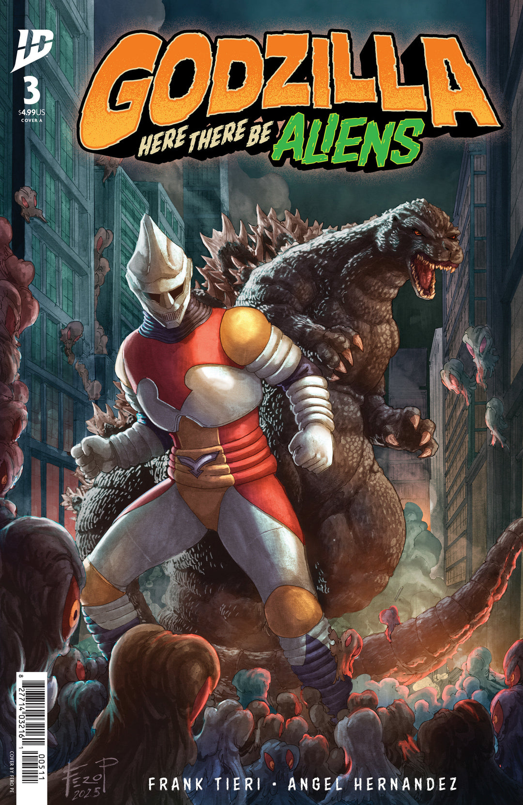 Godzilla Here There Be Aliens #3 Cover A Pe