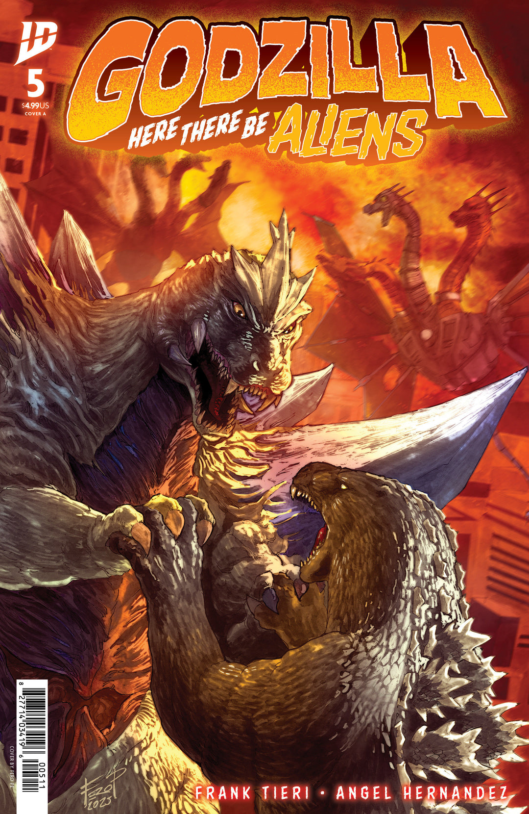 Godzilla Here There Be Aliens #5 Cover A Pe