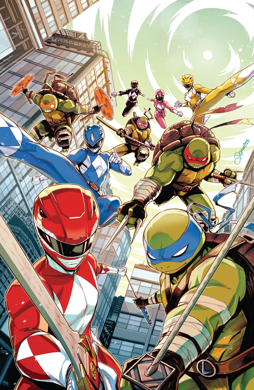 Mighty Morphin Power Rangers Teenage Mutant Ninja Turtles III #1 Cover E Foil