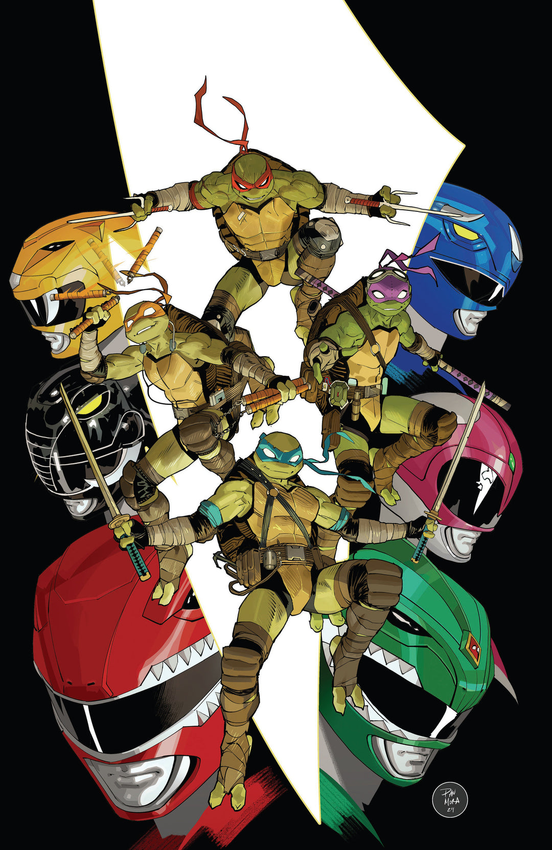 Mighty Morphin Power Rangers Teenage Mutant Ninja Turtles III #1 Cover O Unlockable