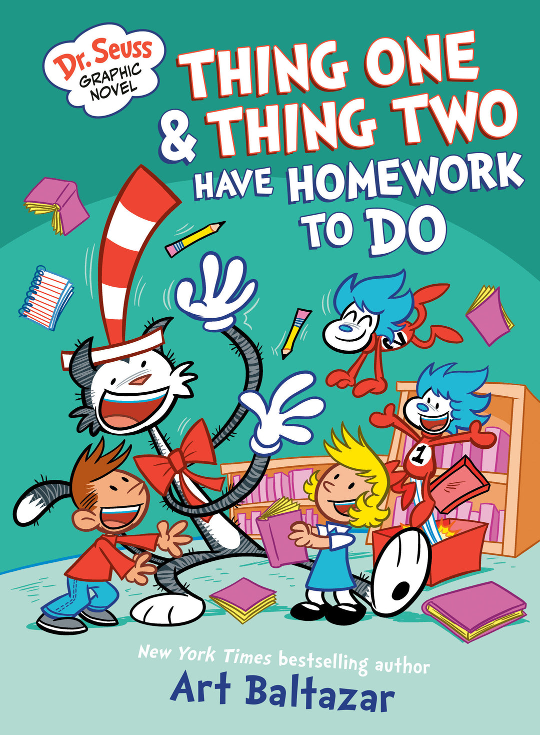 Dr. Seuss Hardcover Thing One And Thing Two Have Homework To Do