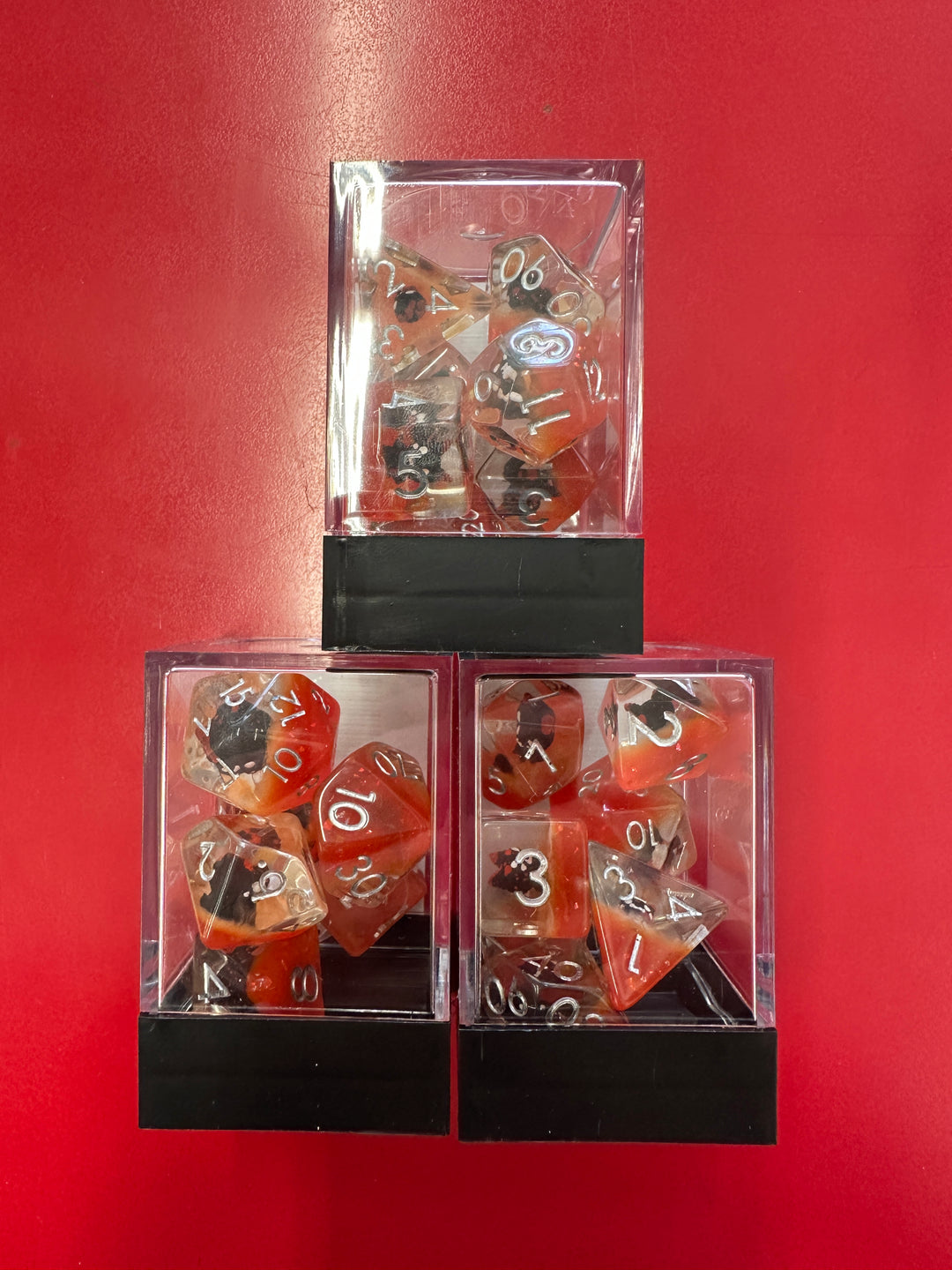 Little Devil Orange Tiefling Dice Set