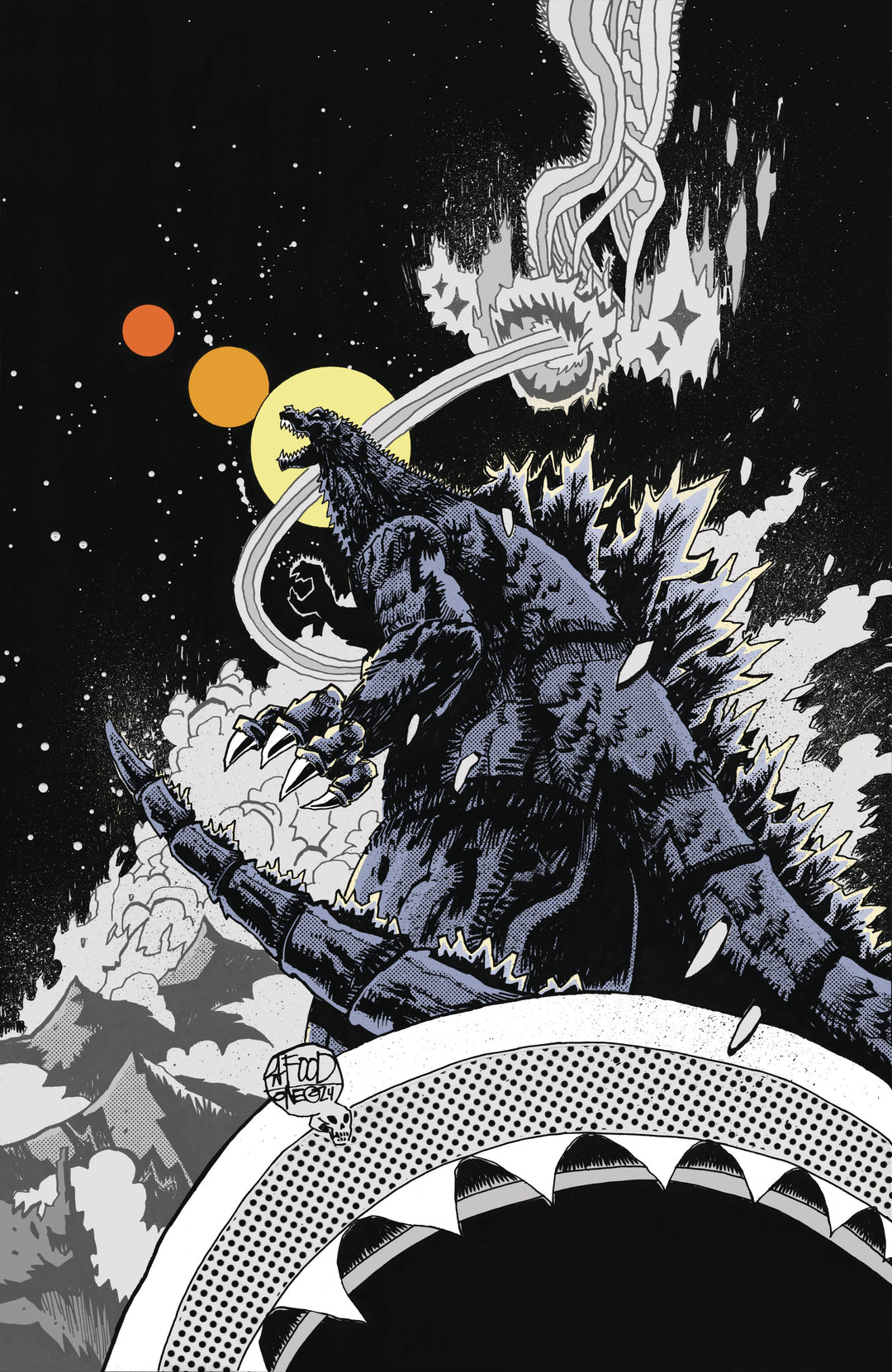 Godzilla Monsterpiece Theatre #2 25 Copy Cover (Mahfood Full Art)