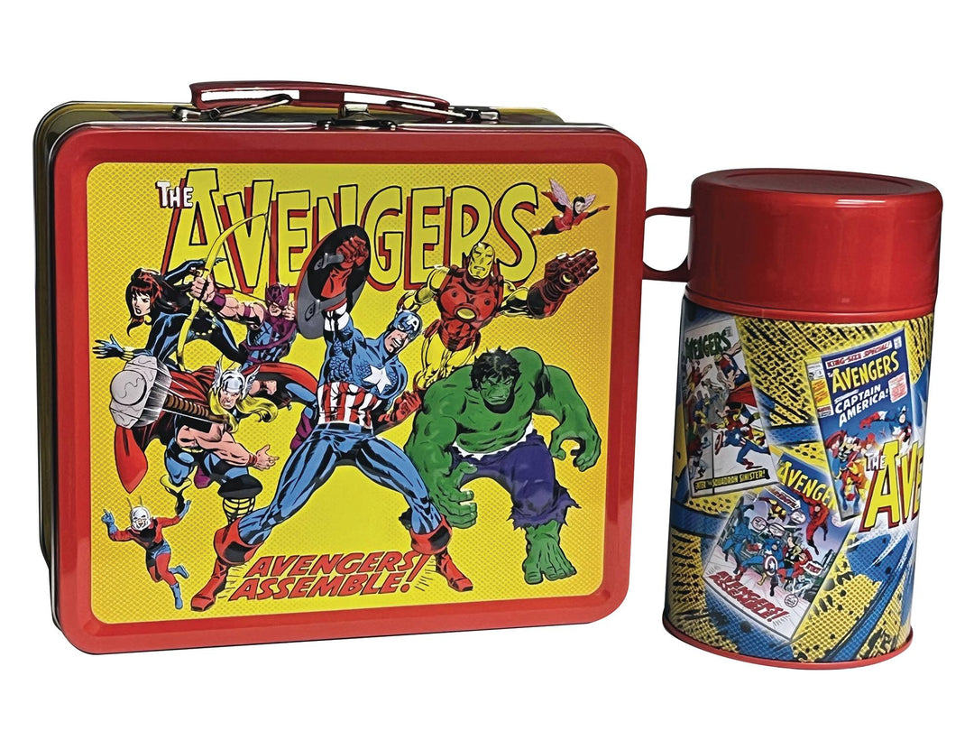 TIN TITANS AVENGERS ASSEMBLE PX LUNCH BOX W/BEV CONTAINER