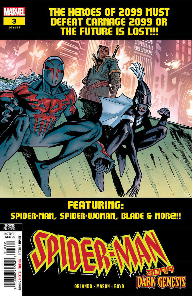 Spider-Man 2099 Dark Genesis #3 Justin Mason 2nd Print Variant