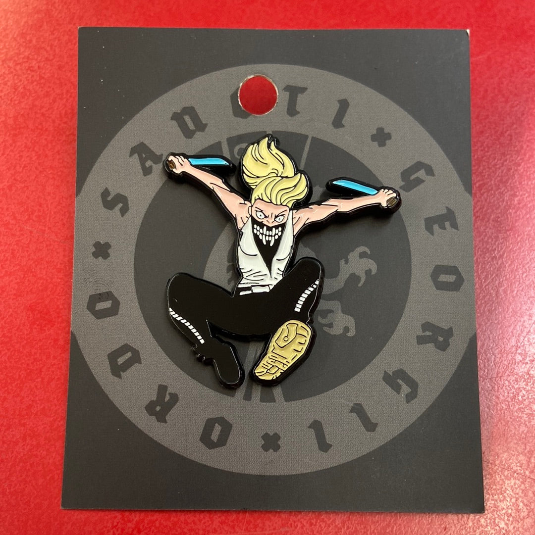 Something Is Killing Erica Attacks Enamel Pin