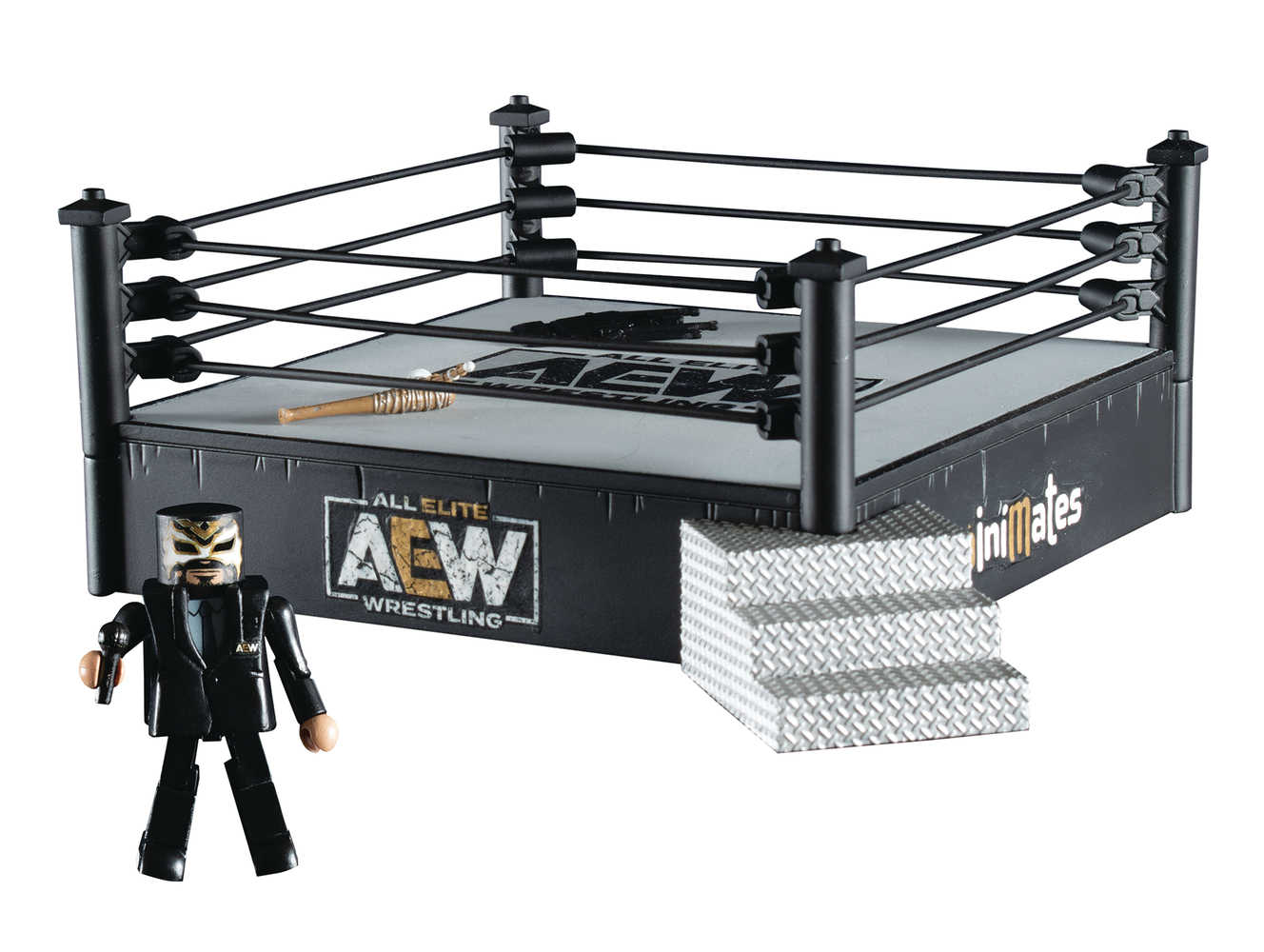 Aew Minimates Deluxe Wrestling Ring Playset
