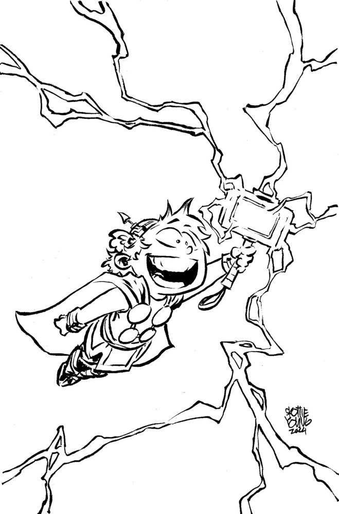 Immortal Thor #12 50 Copy Variant Edition Big Marvel Black & White Vir Variant