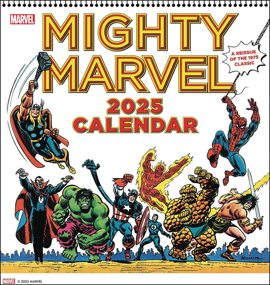 Mighty Marvel 2025 Wall Cal Reissue 1975 Cal