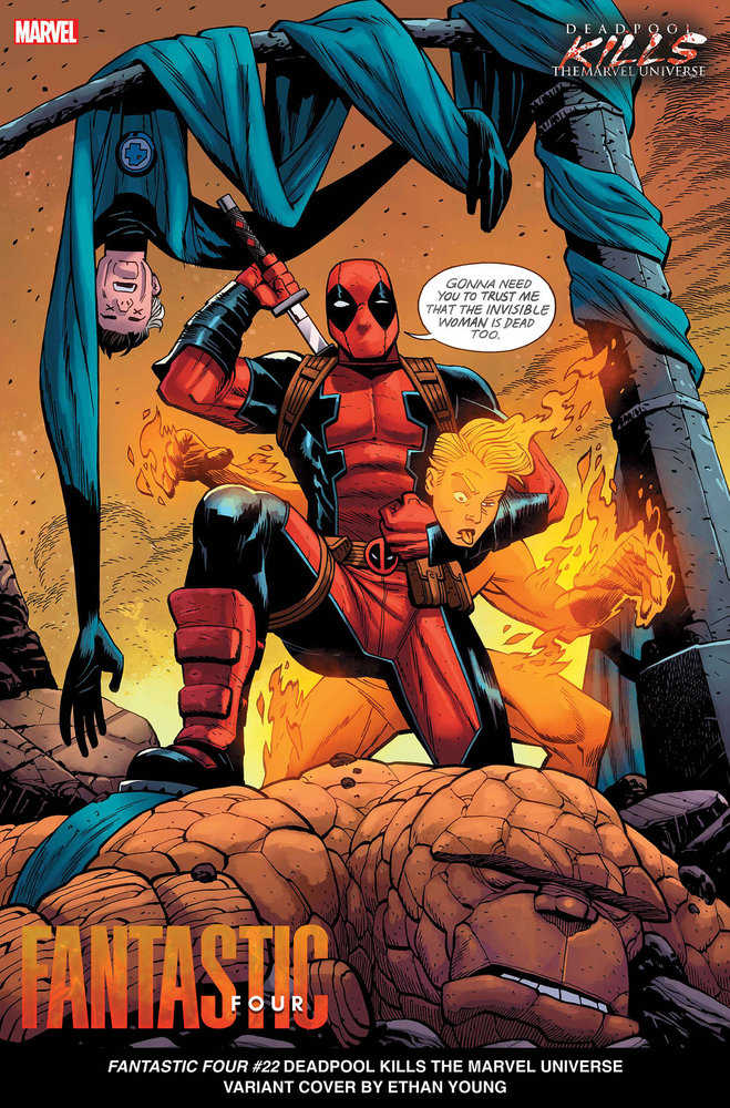 Fantastic Four #22 Ethan Young Deadpool Kills The Marvel Universe Variant [Bh, Dpwx]