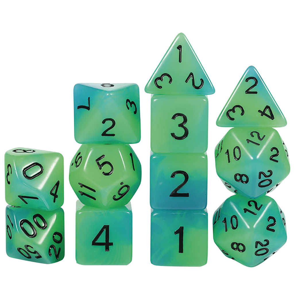 Acrylic Dice Alien 12pc Set