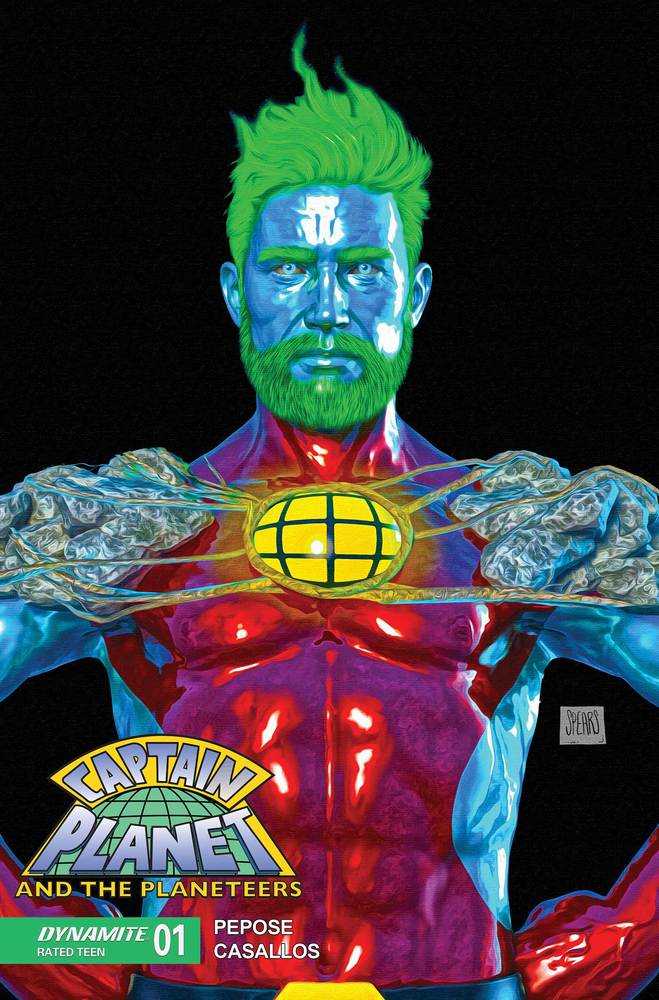 Captain Planet #1 Cover S Foc Bonus Spears Black Foil