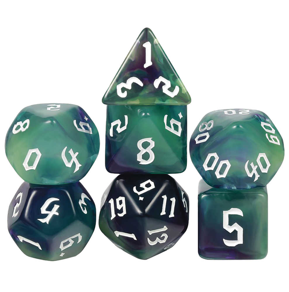 Acrylic Dice Nightmare 7 Pc Set