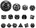 Complete Dice Set D3-D100 Black
