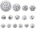 Complete Dice Set D3-D100 White