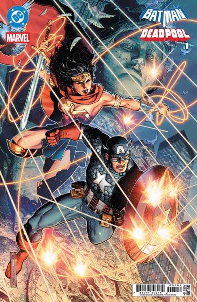 DC/Marvel Batman/Deadpool #1 (One Shot) Cover E Jim Cheung Wonder Woman Captain America Card Stock Variant