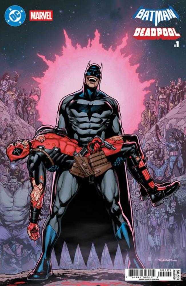 DC/Marvel Batman/Deadpool #1 (One Shot) Cover R Ryan Sook Crisis On Infinite Earths 7 Homage Card Stock Variant