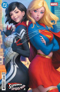 DC/Marvel Superman/Spider-Man #1 (One Shot) Cover M Stanley Artgerm Lau Supergirl & Silk Card Stock Variant