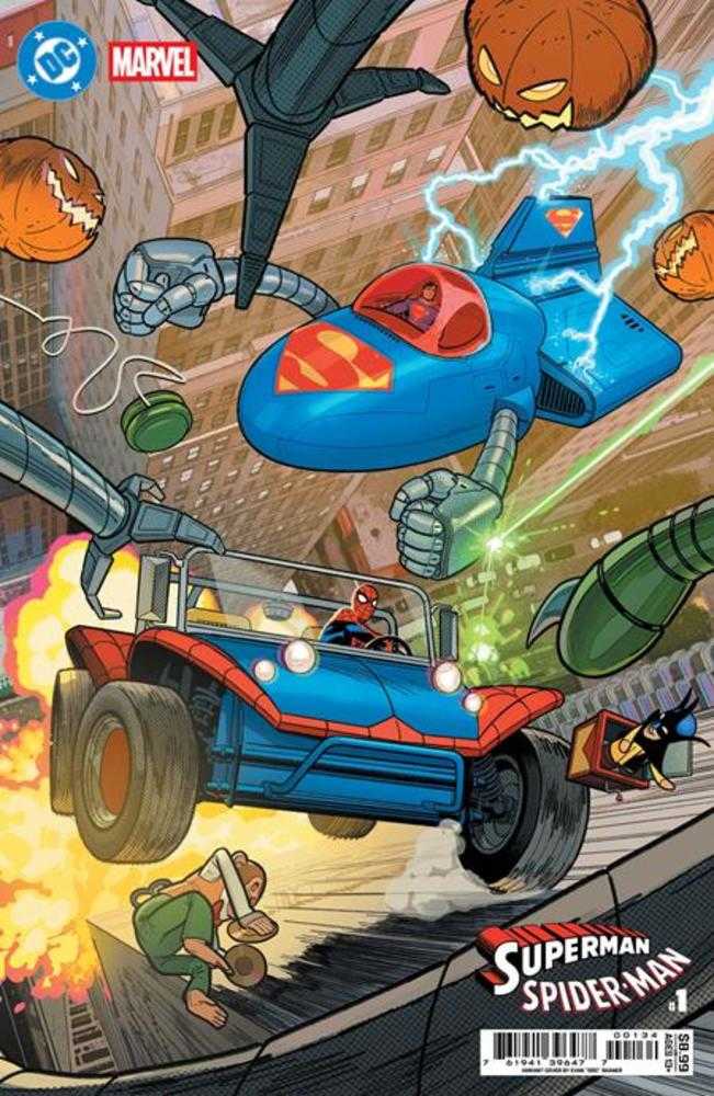 DC/Marvel Superman/Spider-Man #1 (One Shot) Cover T Evan Doc Shaner Supermobile & Spider Mobile Card Stock Variant