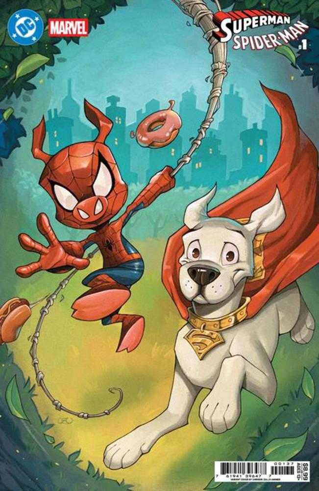 DC/Marvel Superman/Spider-Man #1 (One Shot) Cover W Chrissie Zullo Krypto & Spider Ham Card Stock Variant