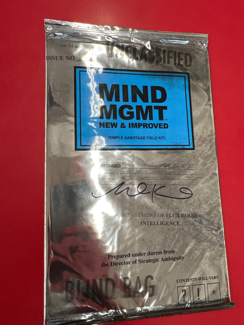 Mind Mgmt New & Improved #1 Cover C Blind Bag Variant *SIGNED*